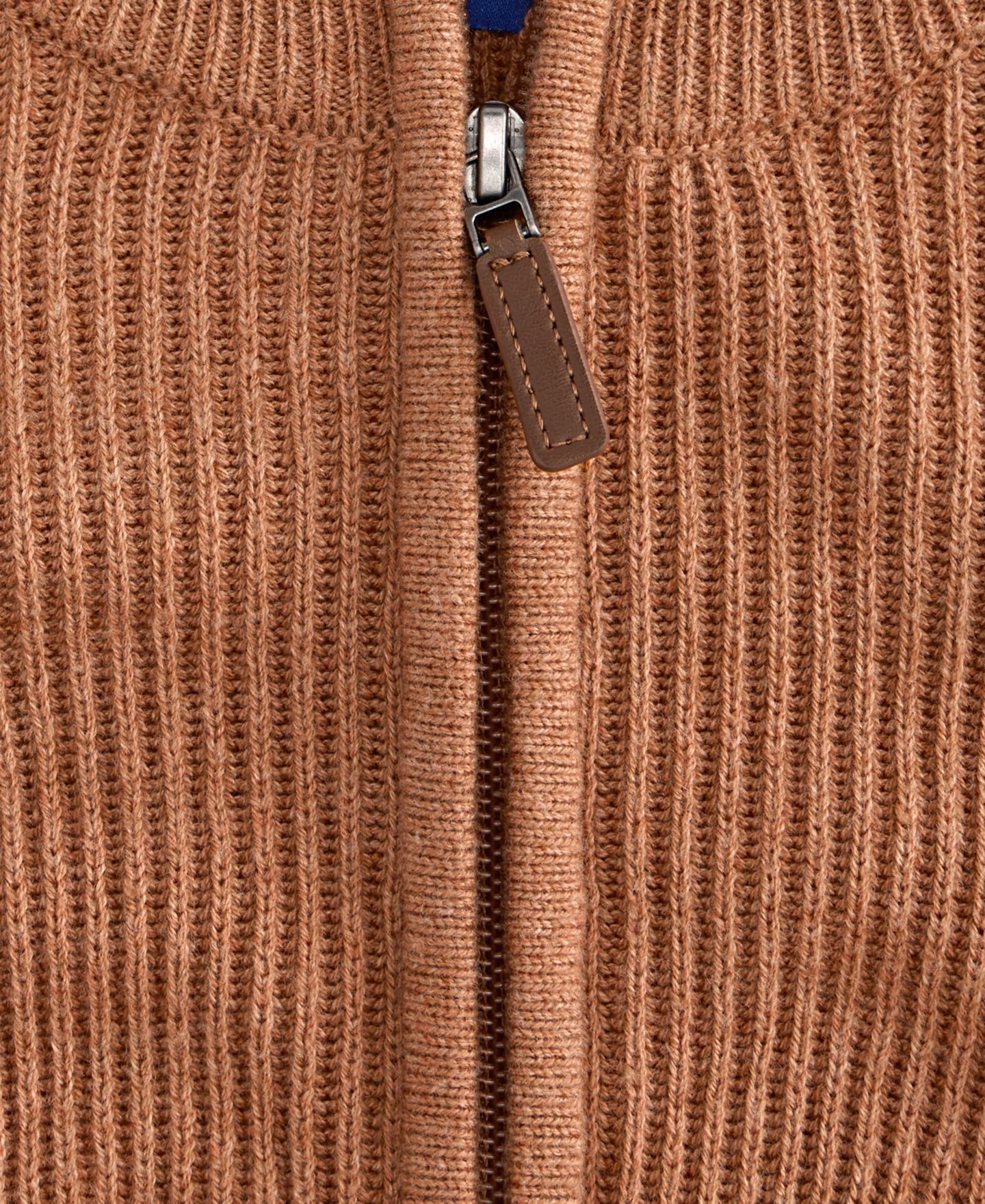Мужской кардиган Club Room Cotton Refined Cardigan Stitch Quarter-Zip, цвет: Bakedwalnuththr — фото 5
