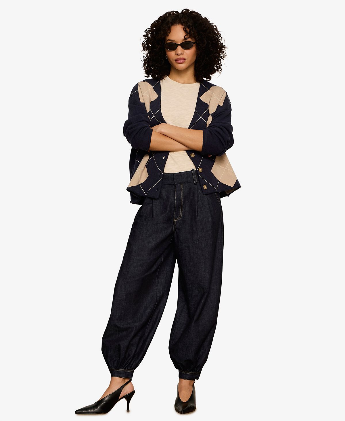 Sanctuary Women's Mid-Rise Balloon-Leg Ankle Jeans view 2 — MAYCSS fashion products