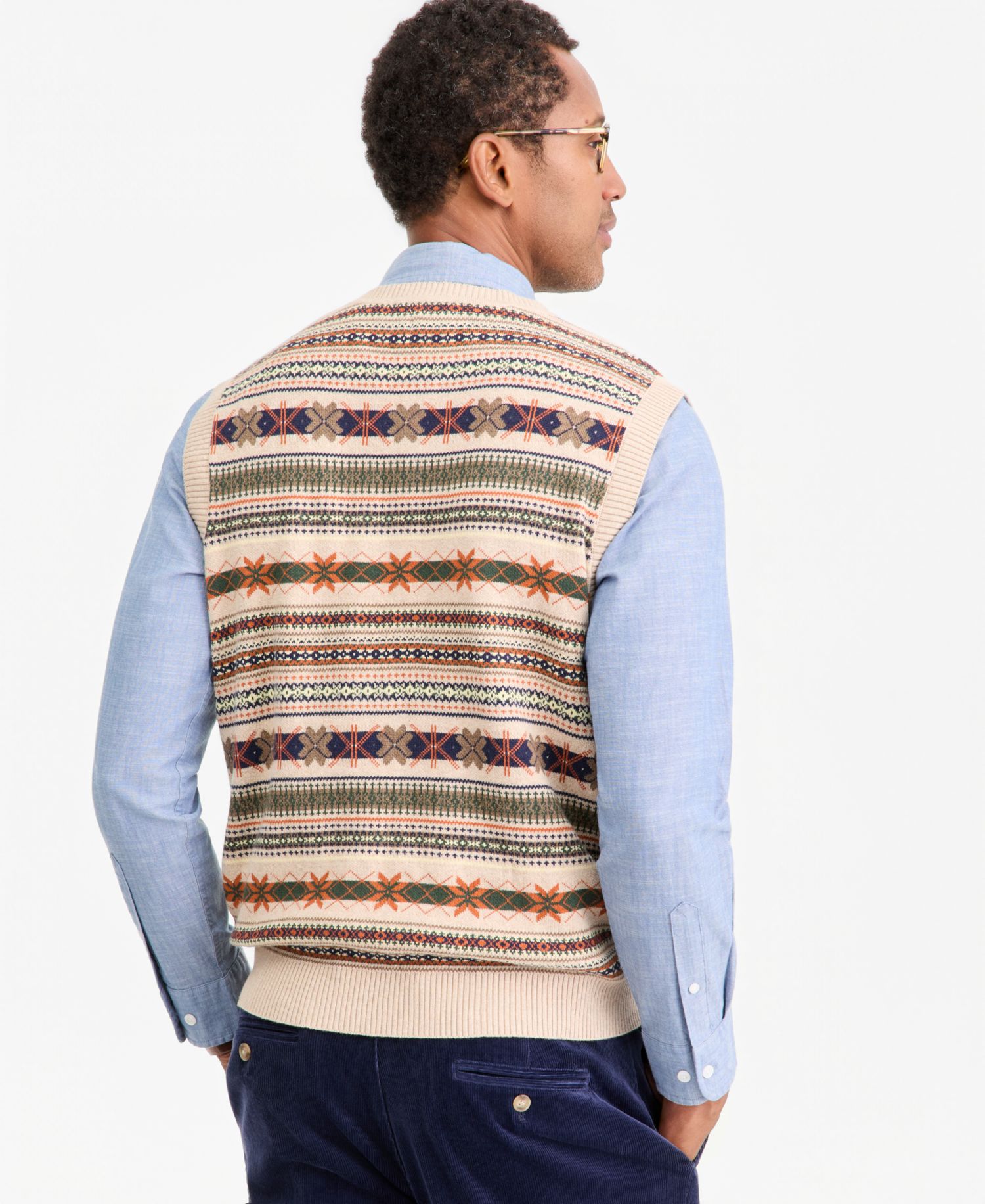 Men's Cotton Fair Isle Sweater Vest, Macy's Exclusive