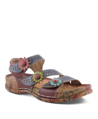 Women's Anewtrio  Wedge Sandal with Leather Upper