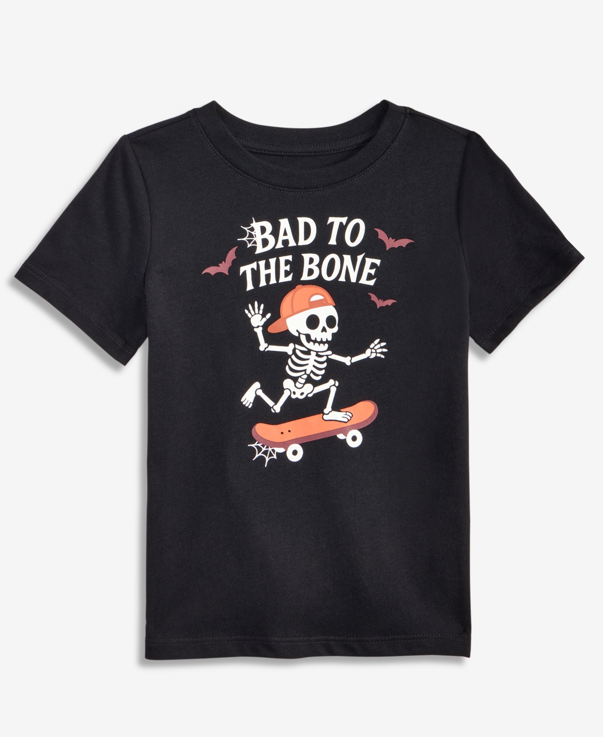 Epic Threads Kids' Toddler Boys' 12m-5t Short-sleeve Bad To The Bone T-shirt, Macy's Exclusive In Deep Black
