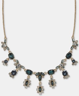 Stone Shaky Statement Necklace, 16" + 3" extender