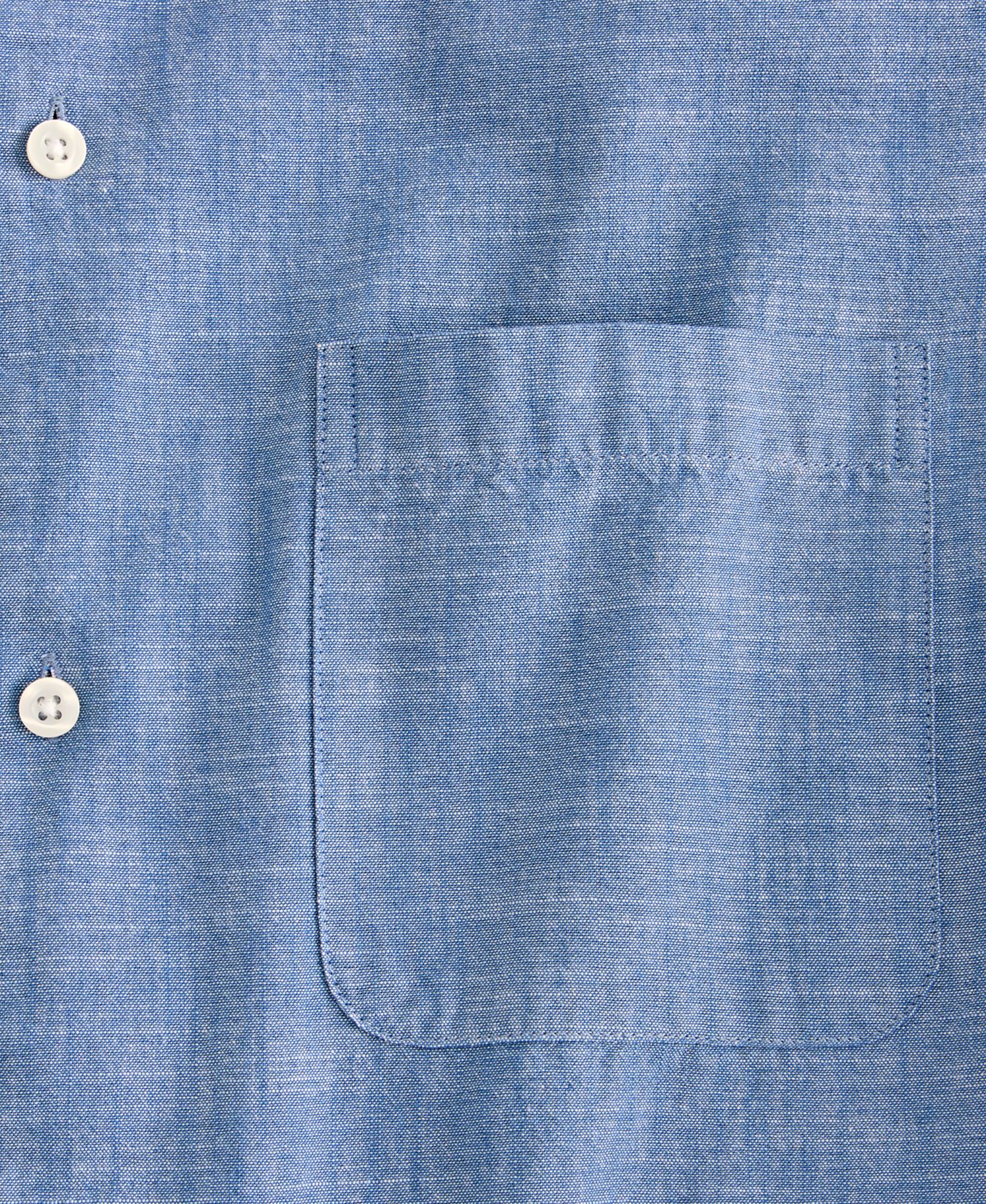 Men's Cotton Chambray Short-Sleeve Camp Shirt