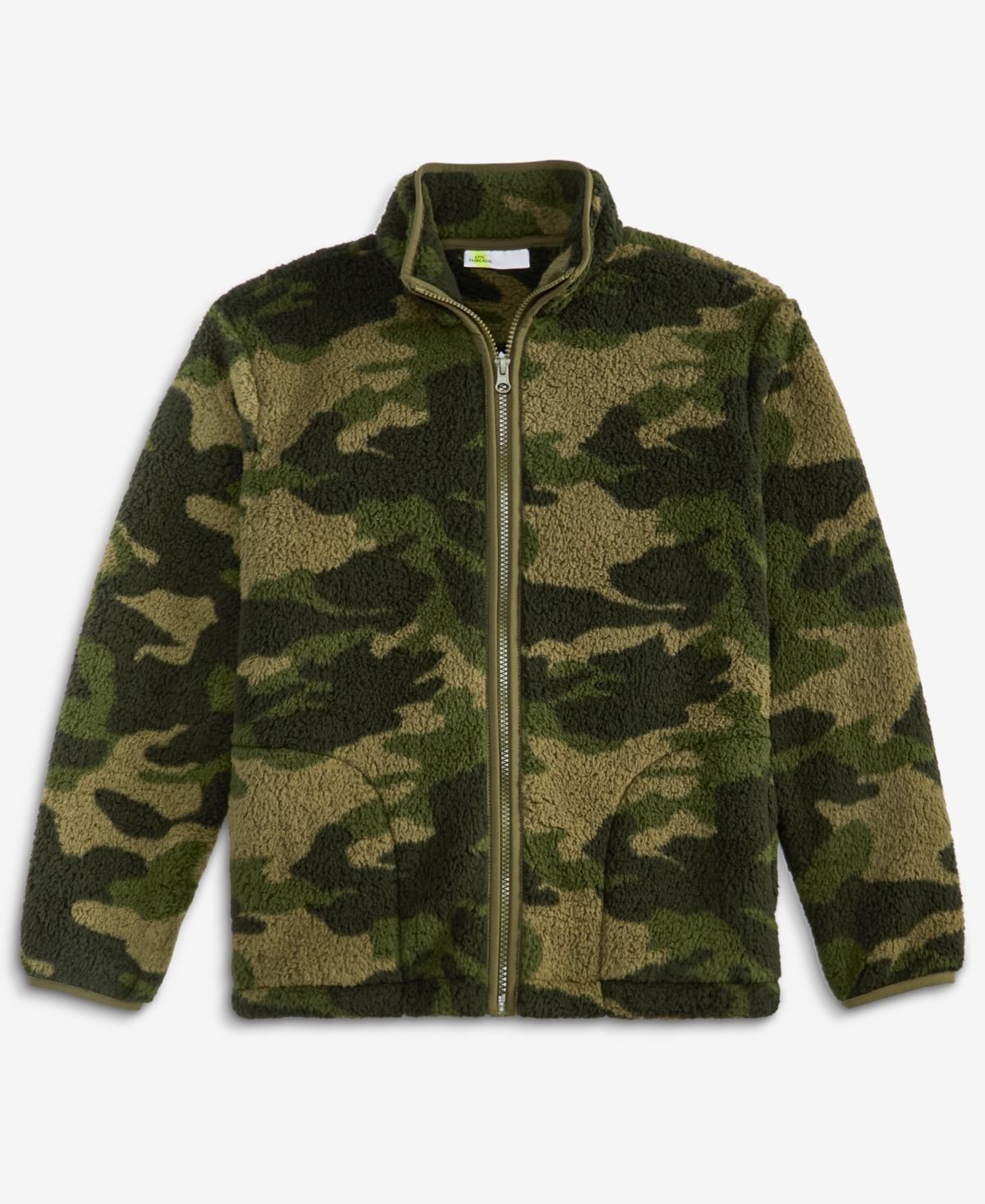 Epic Threads Kids' Boys' Xs-xl Printed Faux-sherpa Jacket, Macy's Exclusive In Sherpa Camo Du