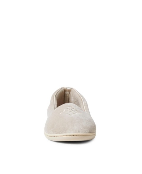 Женские Dearfoams Womens Rebecca Microfiber Velour Closed Back House Slipper
