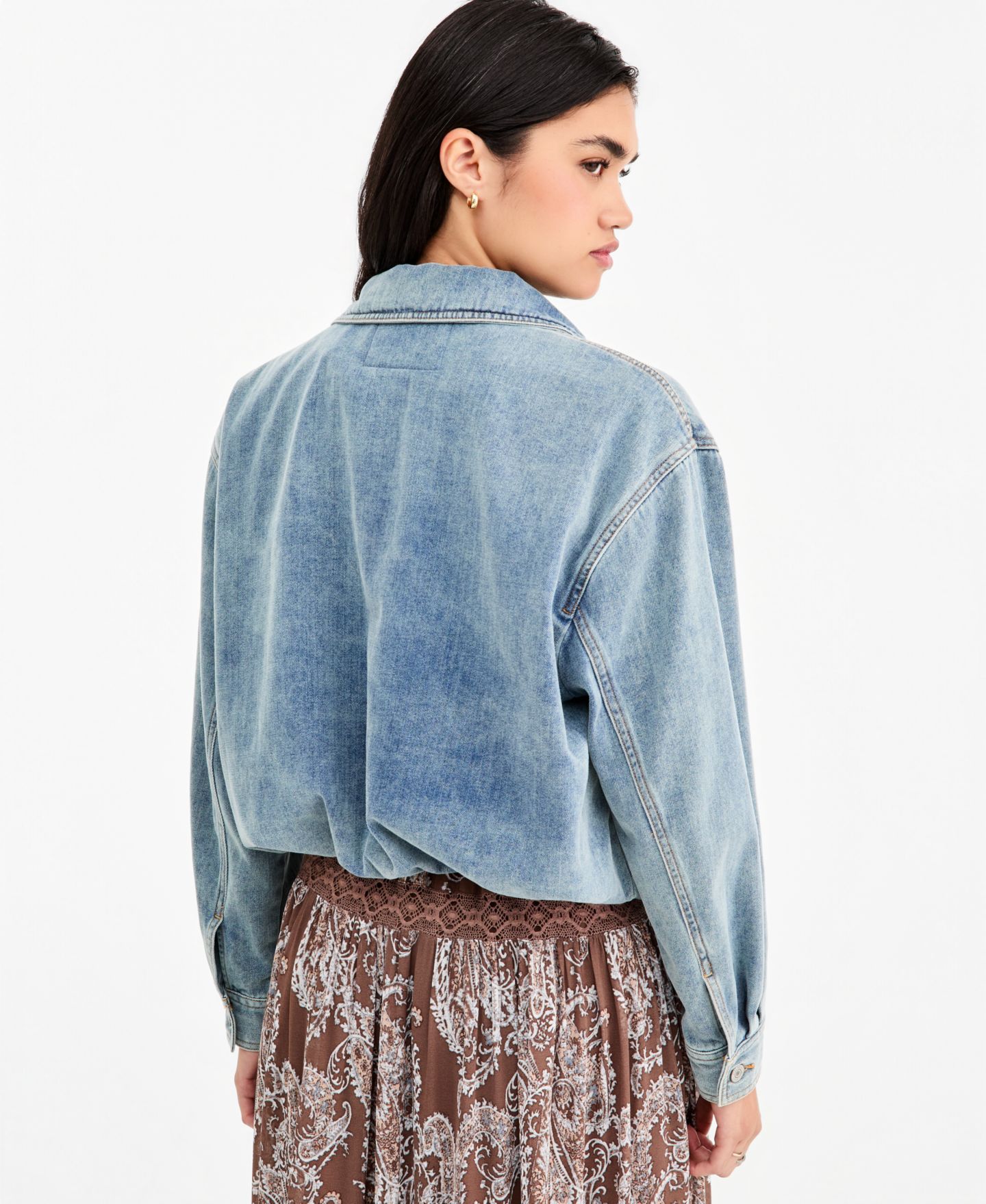Женская куртка Lucky Brand Luxe Velvet Cropped Denim, цвет: Варёный — фото 2