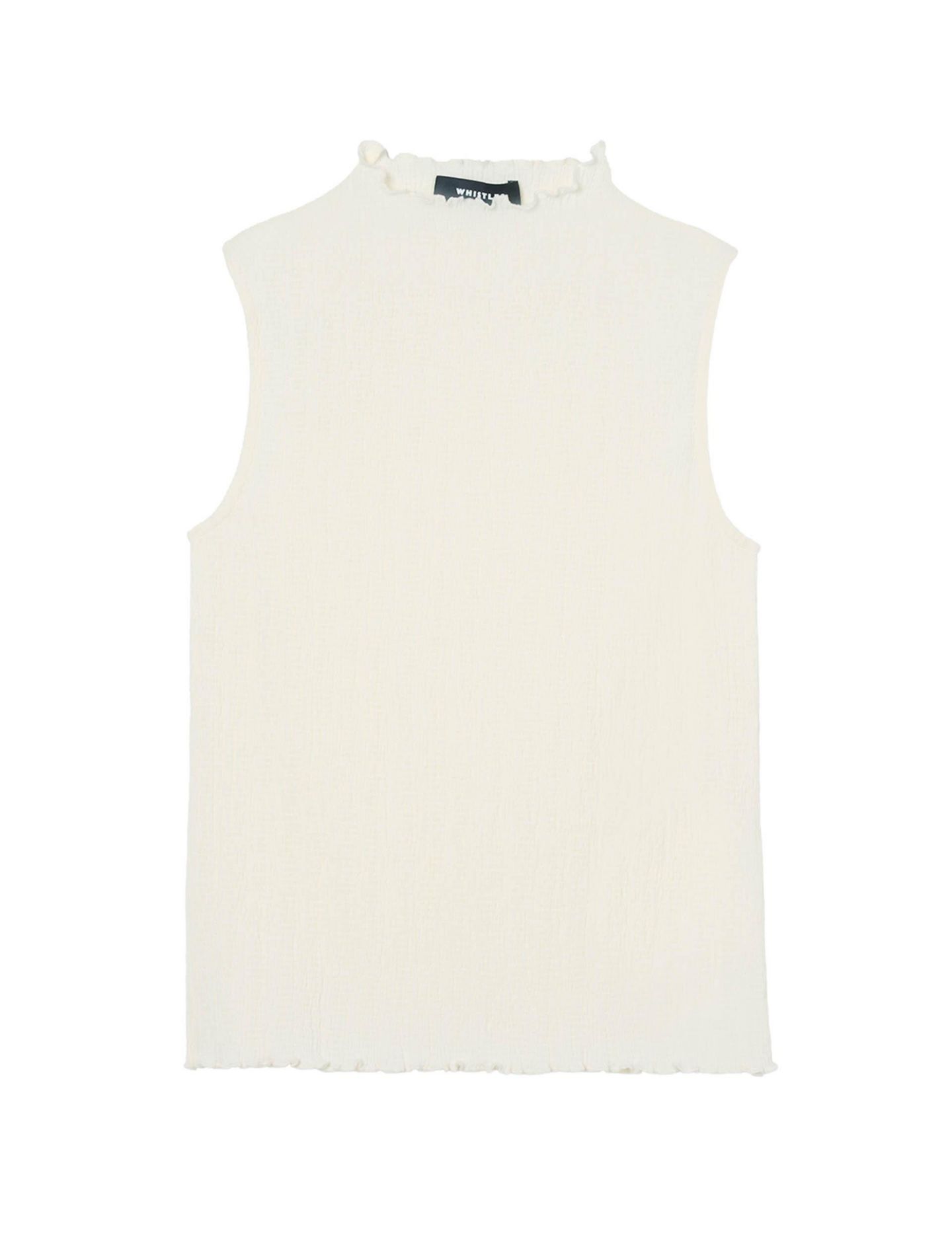 Женский топ Whistles Textured Sleeveless, цвет: Слоновая кость — фото 7