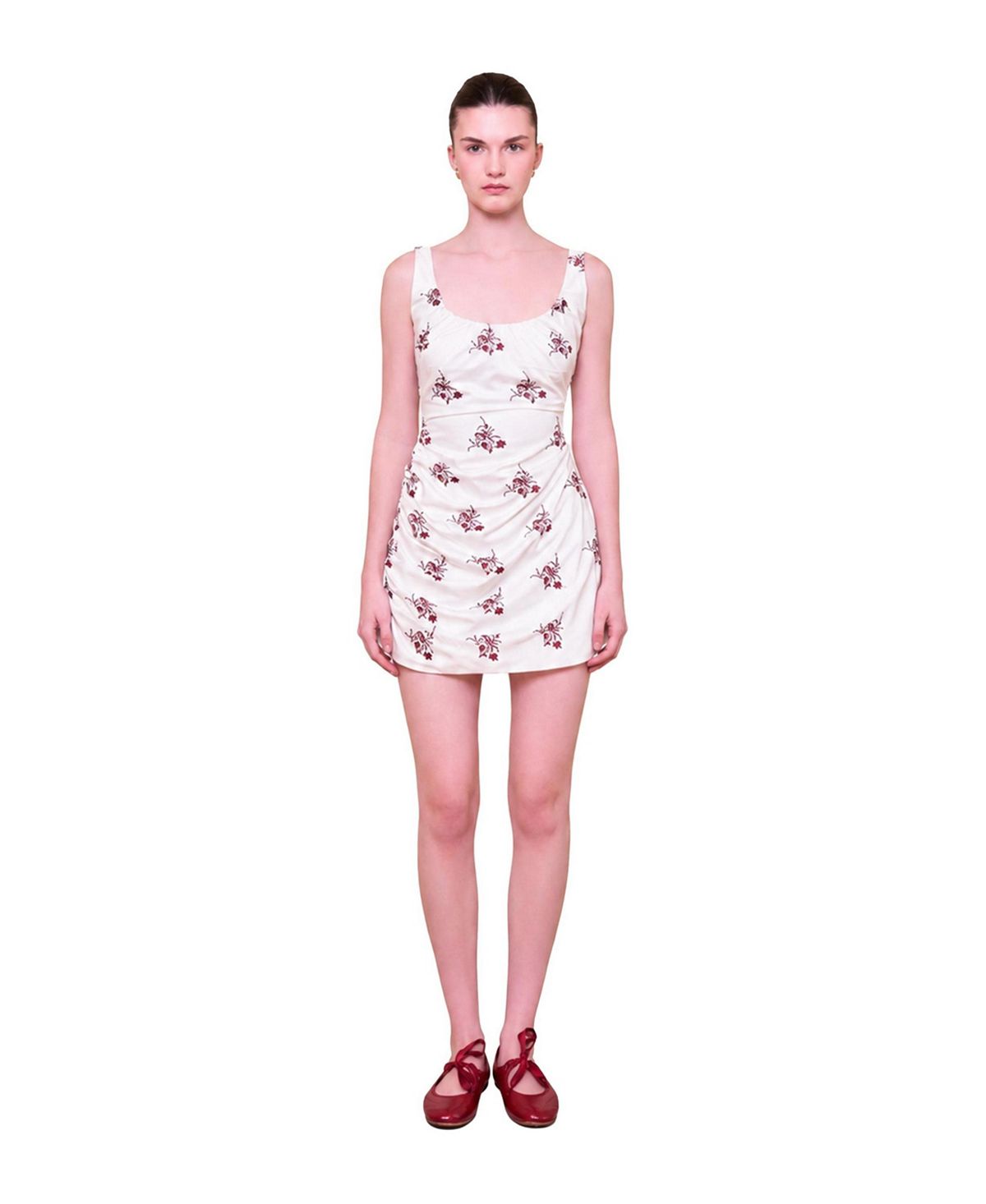 PCFG Women's The Broderie Anglaise Edit Asymmetric Embroidered Mini Dress view 1 — MAYCSS fashion products