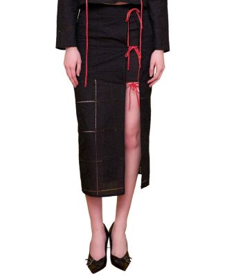 Women's The Broderie Anglaise Edit Embroidered Slit Maxi Skirt