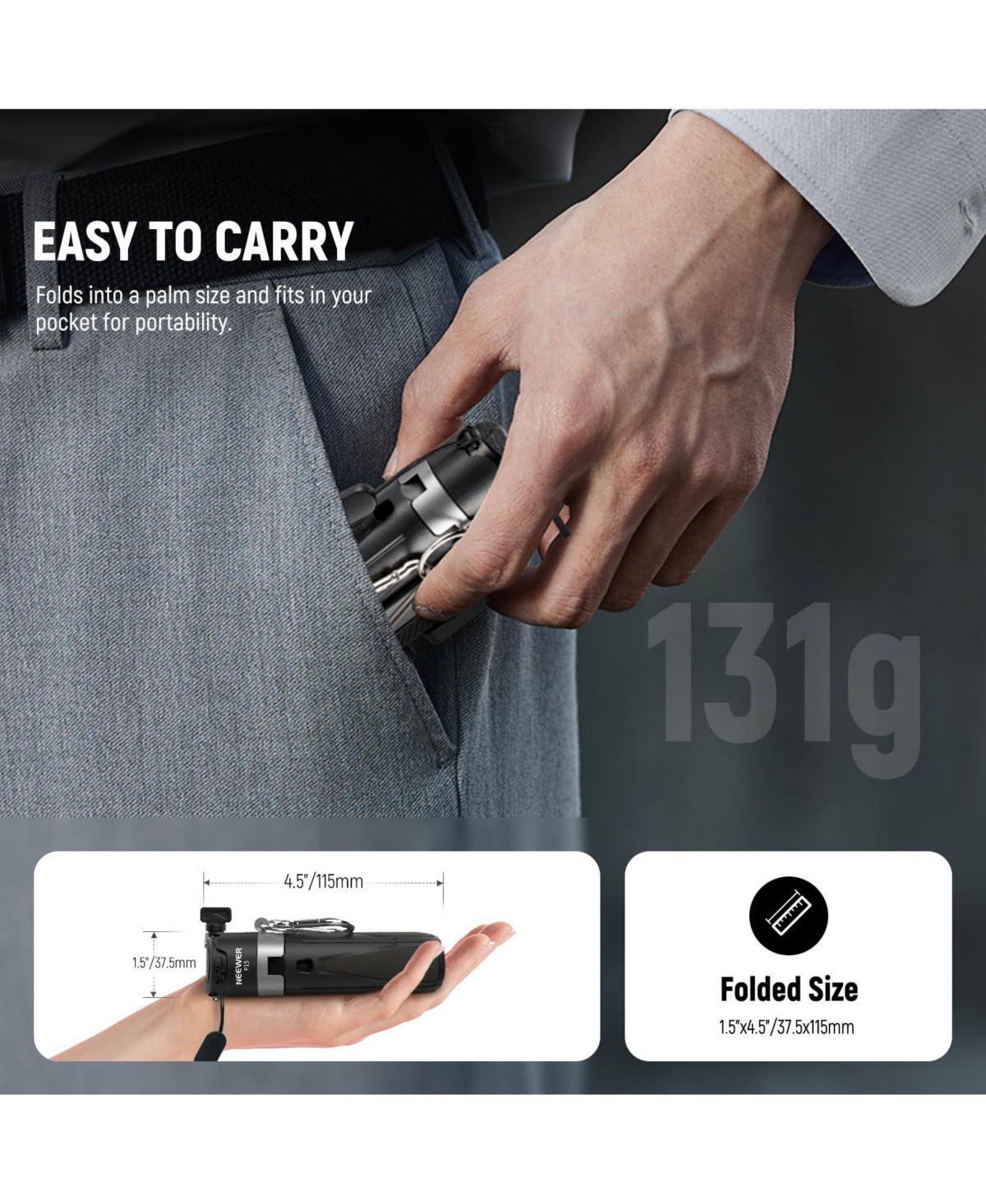 Neewer P15 Camera Tripod for select iPhone models