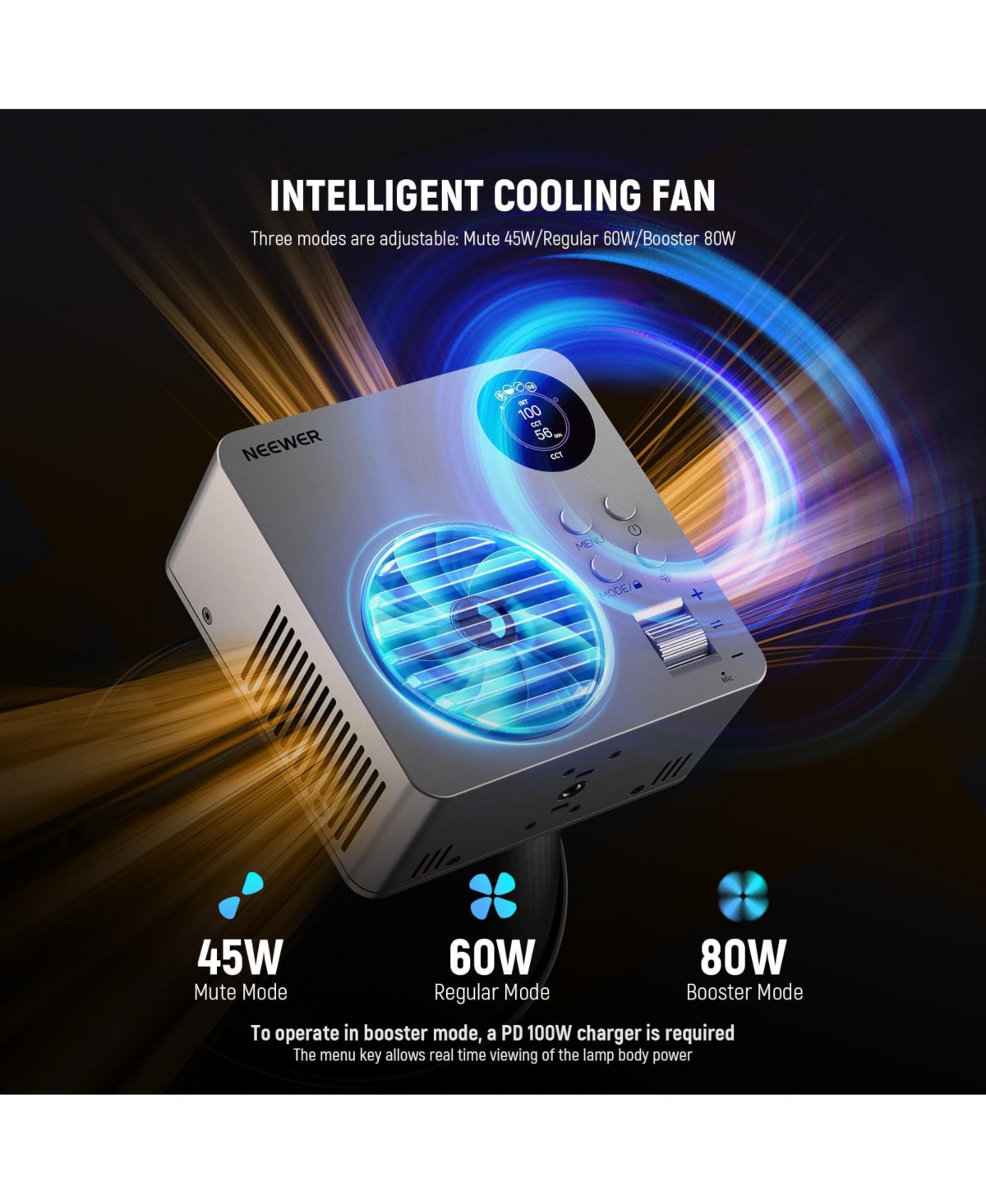 Neewer HB80B Led Video Light with 80W, 72Wh, 100W
