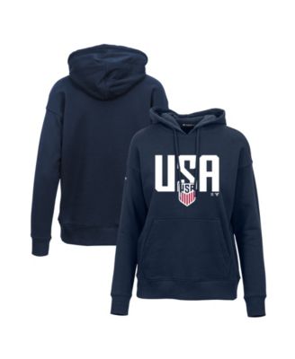 Women's Navy USMNT Podium Mascot Pullover Hoodie
