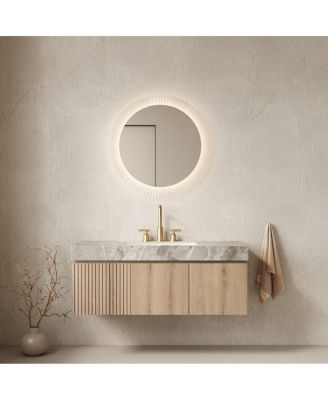 24" Modern MDF Bathroom Vanity With Light Ceramic Sink, 2 Doors Tip-Out Drawer, Soft-Close Hinges 4" Centerset