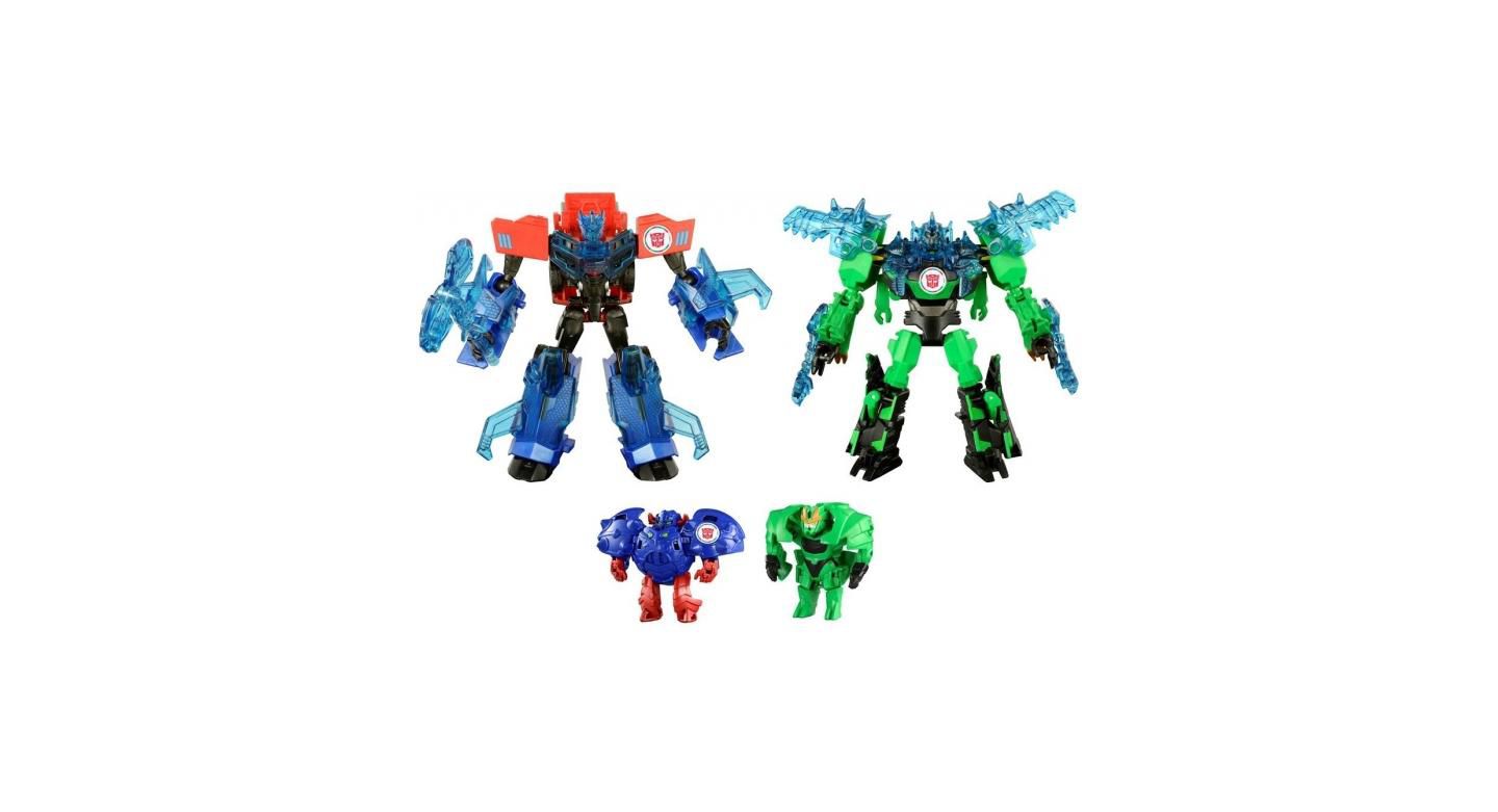 Детские фигурки Transformers Optimus Prime and Grimlock Supreme Armor 7" 2-Piece Action Figure Set, Ages 11+ — фото 1