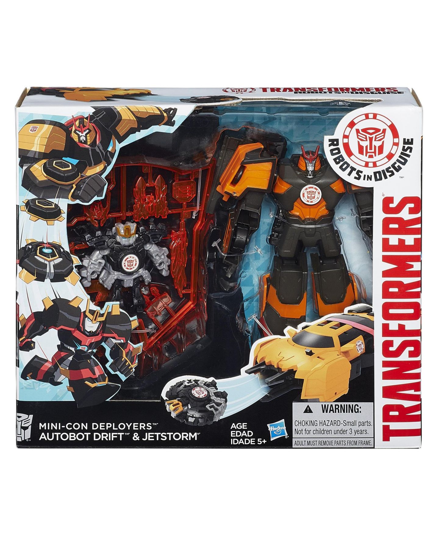 Детские фигурки Transformers Autobot Drift and Jetstorm Highly Articulated Weaponizer 5" 2-Piece Action Figure, 11-13 Years — фото 2
