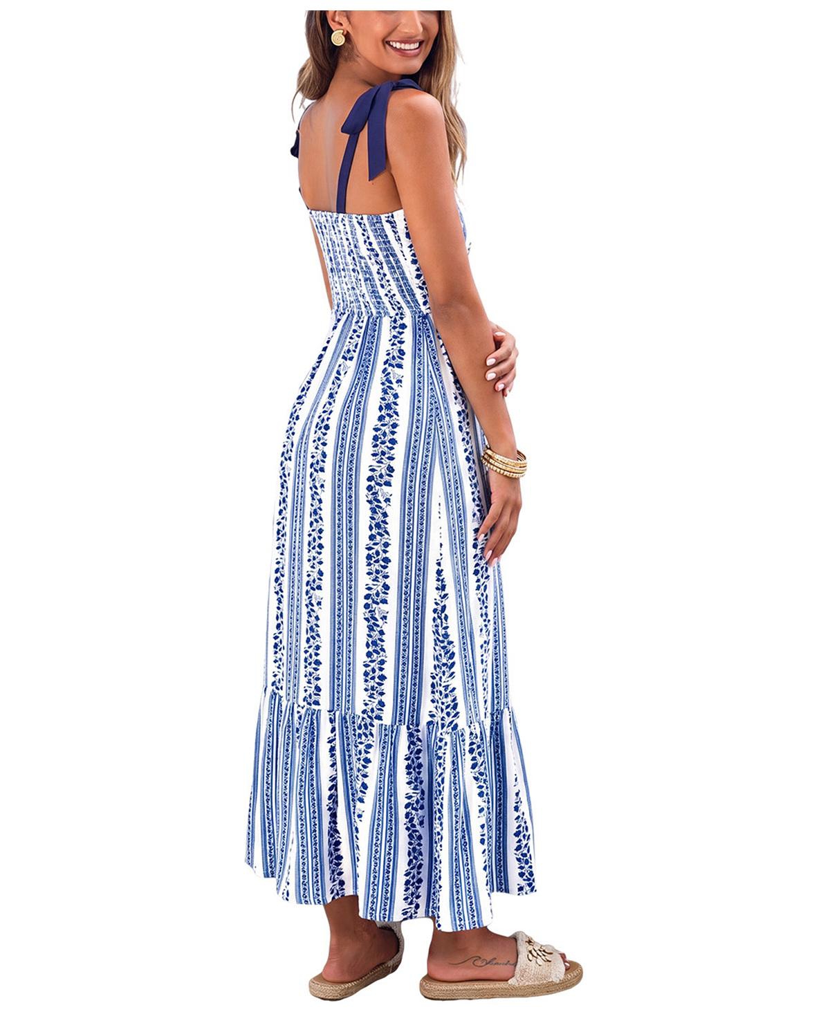 Cupshe Women's Summer Rain Striped Maxi Beach Dress