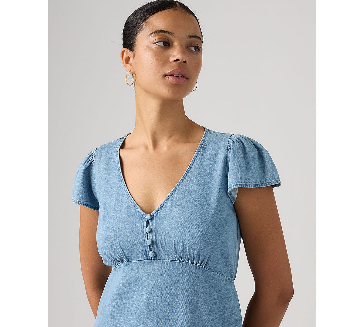 Levi's Women's Lilith V-Neck Midi Dress view 3 — MAYCSS fashion products