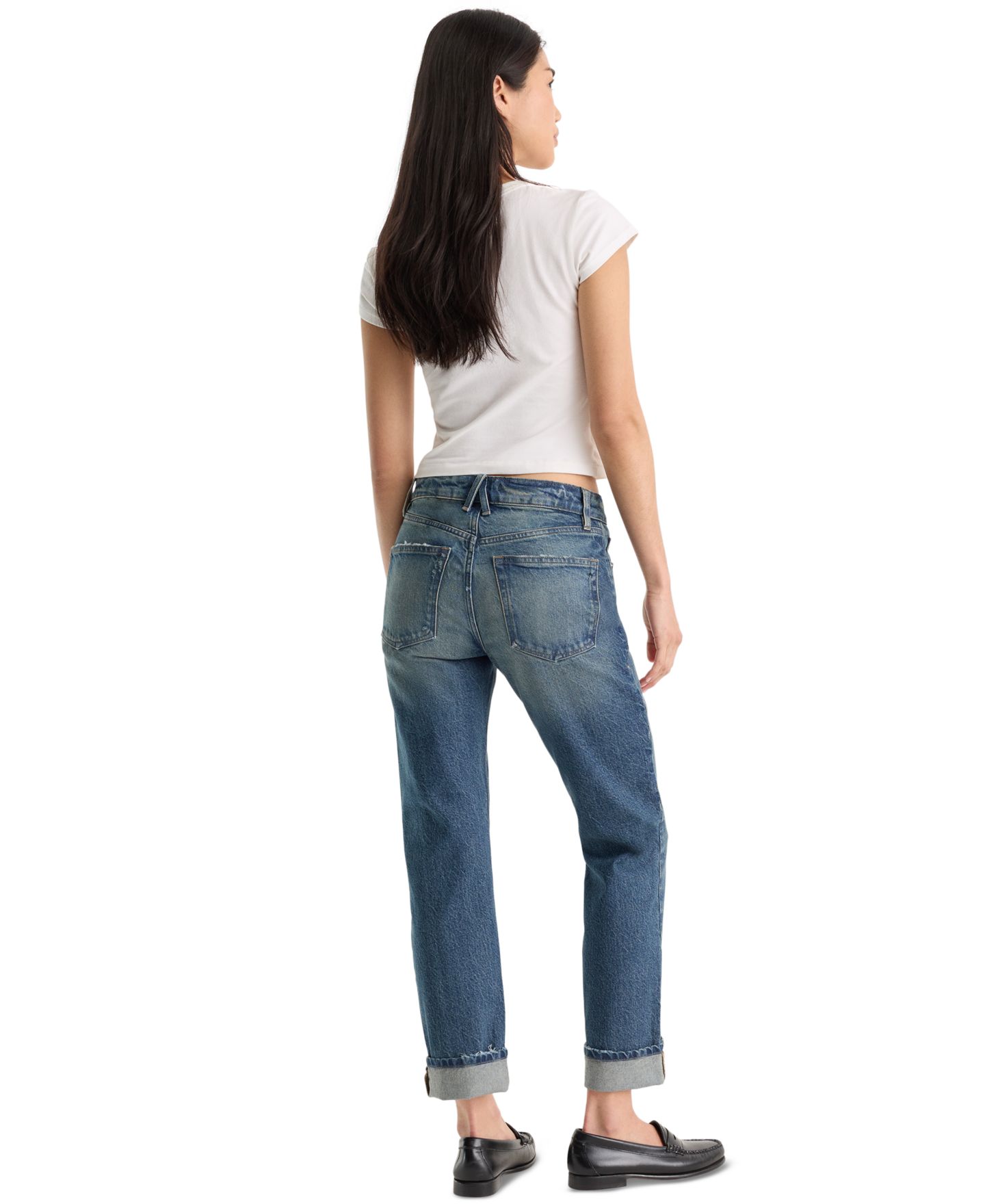 Женские джинсы Good American Vintage Straight-Leg Ankle, цвет: Индиго — фото 4