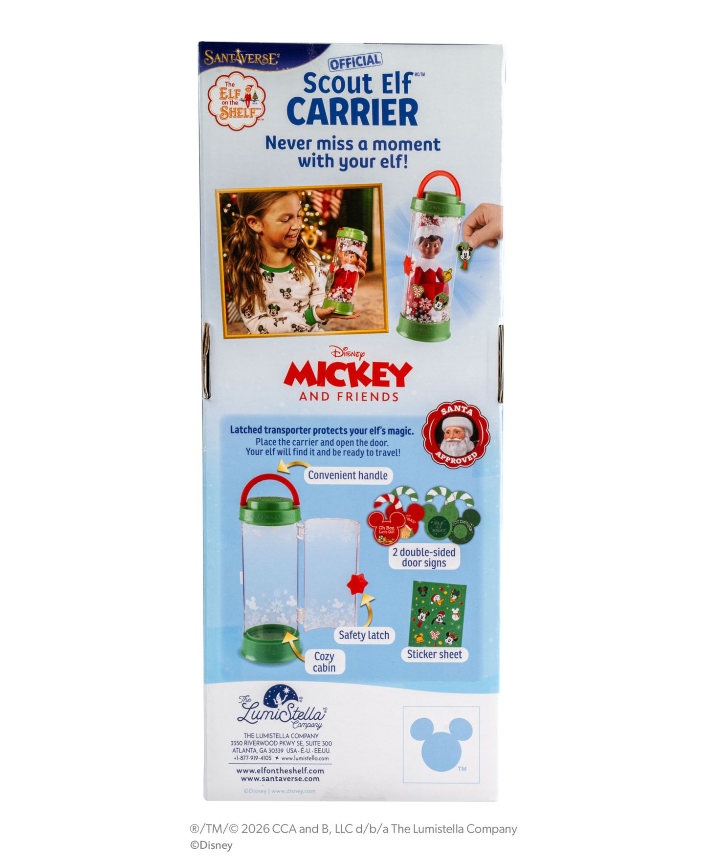 Детские куклы Elf on the Shelf Mickey & Friends Scout Elf Carrier, 4-Piece Set, Ages 3+ — фото 4