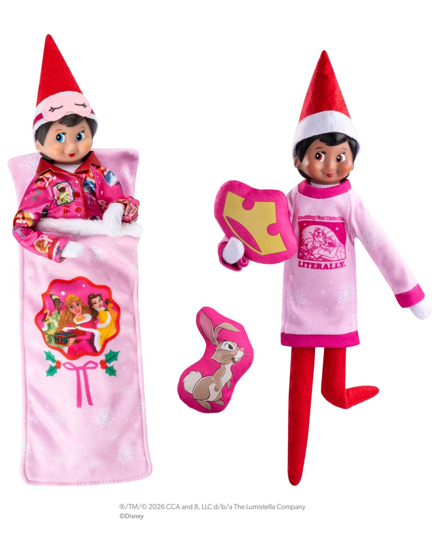 Детские куклы Elf on the Shelf Disney Princess Polar Props Royal Slumber Party Sleepover 6-Piece Doll Accessory Set, Ages 3+ — фото 4