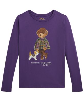 Girls' 7-16 Polo Bear Long-Sleeve T-Shirt