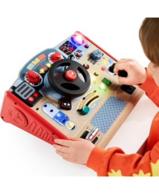 Busy Board Toys with LED Light Sensory Toys with Sounds and Switches, Activity Board Car Driving Toy for Toddler