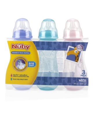 BPA FREE Non Drip Bottles, 10oz, 3 Pack