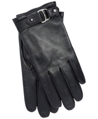 Buckle Leather Gloves