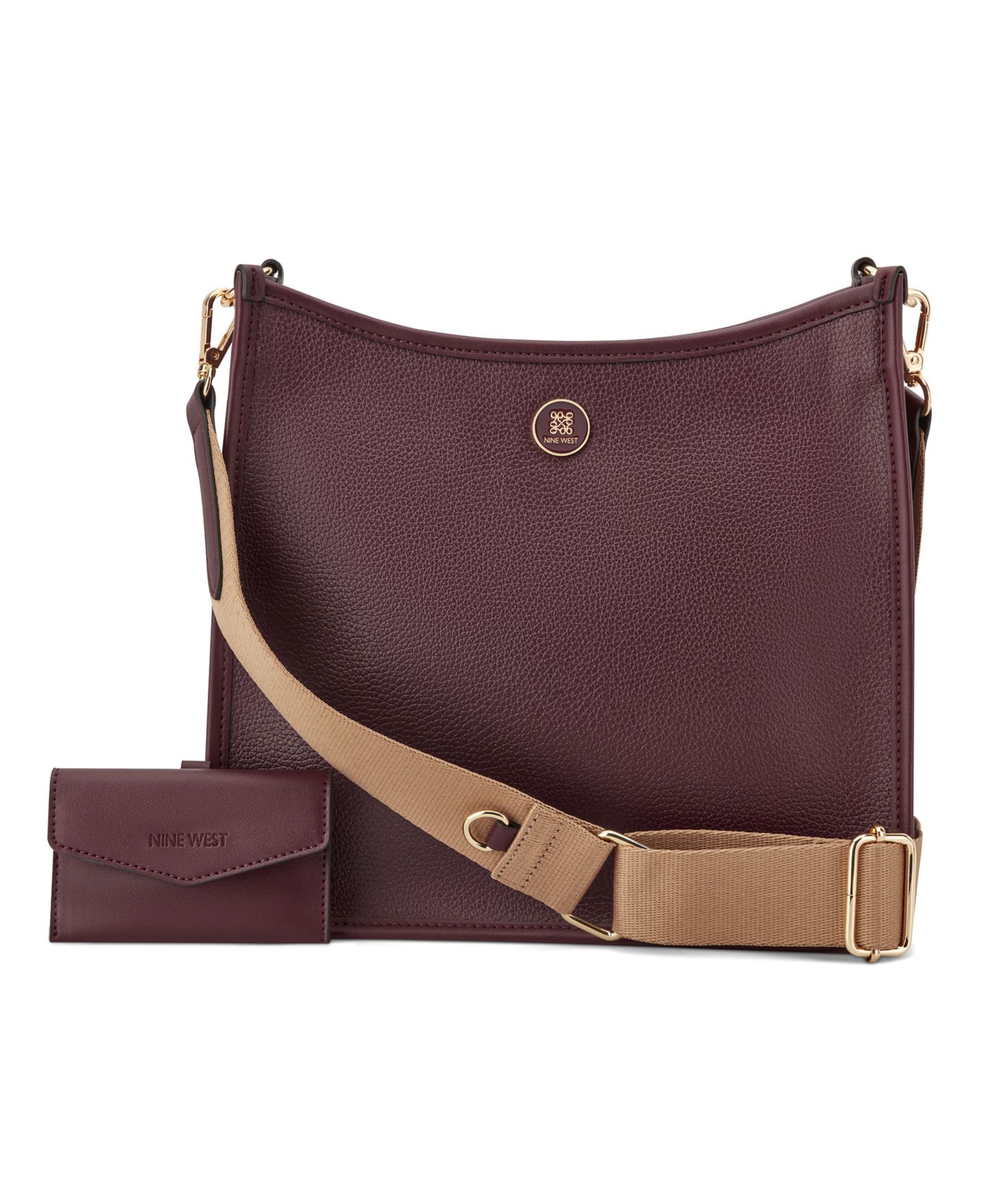 Женский кошелёк Nine West Nalini Medium Card Case Crossbody Bag, цвет: Boysenberry — фото 5
