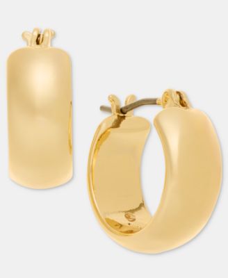 Small Huggie Hoop Earrings, 0.54" 