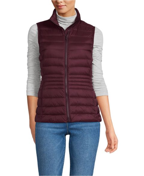 Женские жилеты Lands' End Women's Tall Wanderweight Packable Down Vest