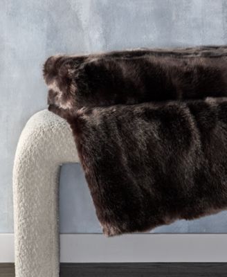 Lynx Faux Fur Throw, 50" x 60"