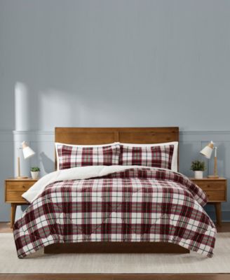 Cuddle Warmth Marlon Plaid 3-Piece Comforter Set, Full/Queen