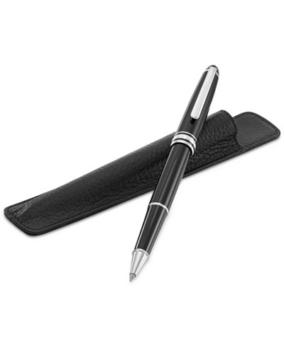 Montblanc Unisex Meisterstück Classique Deep Black Precious Resin and Platinum Plated Fitting Rollerball Pen 112412