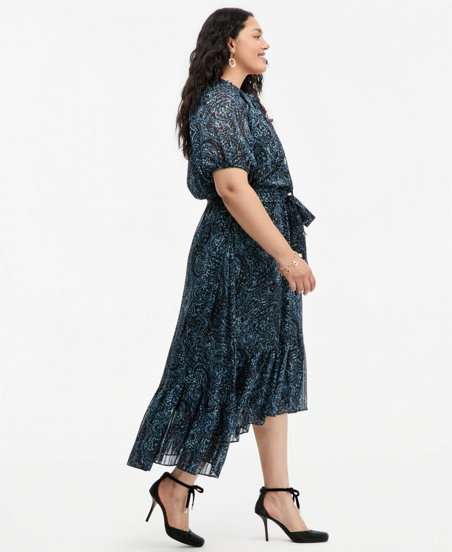 Женское платье I.N.C. International Concepts I.N.C. Plus Size Paisley Metallic High-Low, цвет: Gail Paisley — фото 4