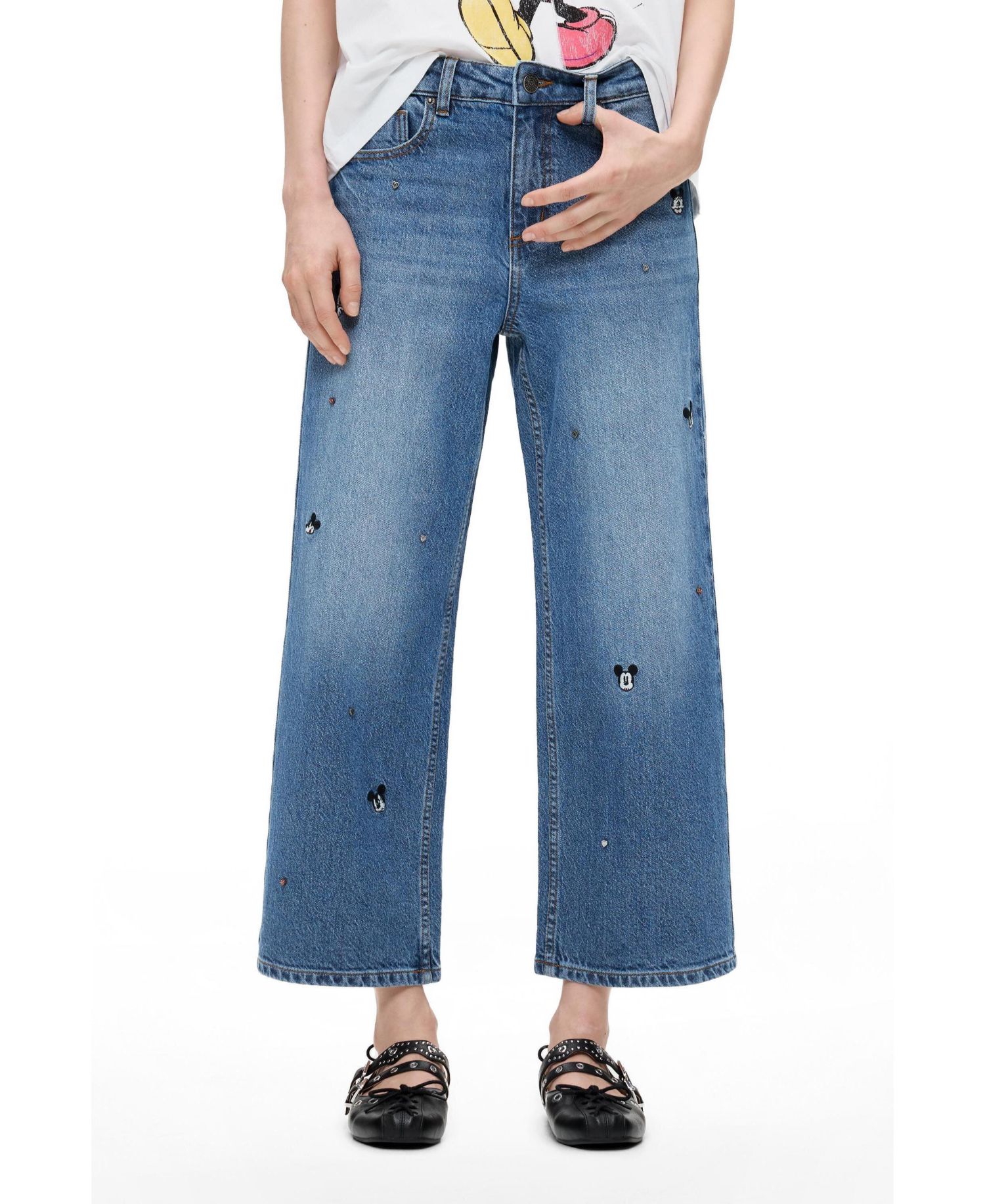 Women's Mickey Culotte Jeans