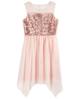 Sequin Hearts Girls' Sequin Illusion Dress - Dresses - Kids & Baby - Macy's