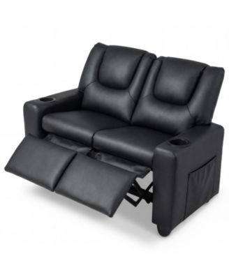 Kids Double Recliner Sofa Chair with 2 Cup Holders for Toddlers and Children