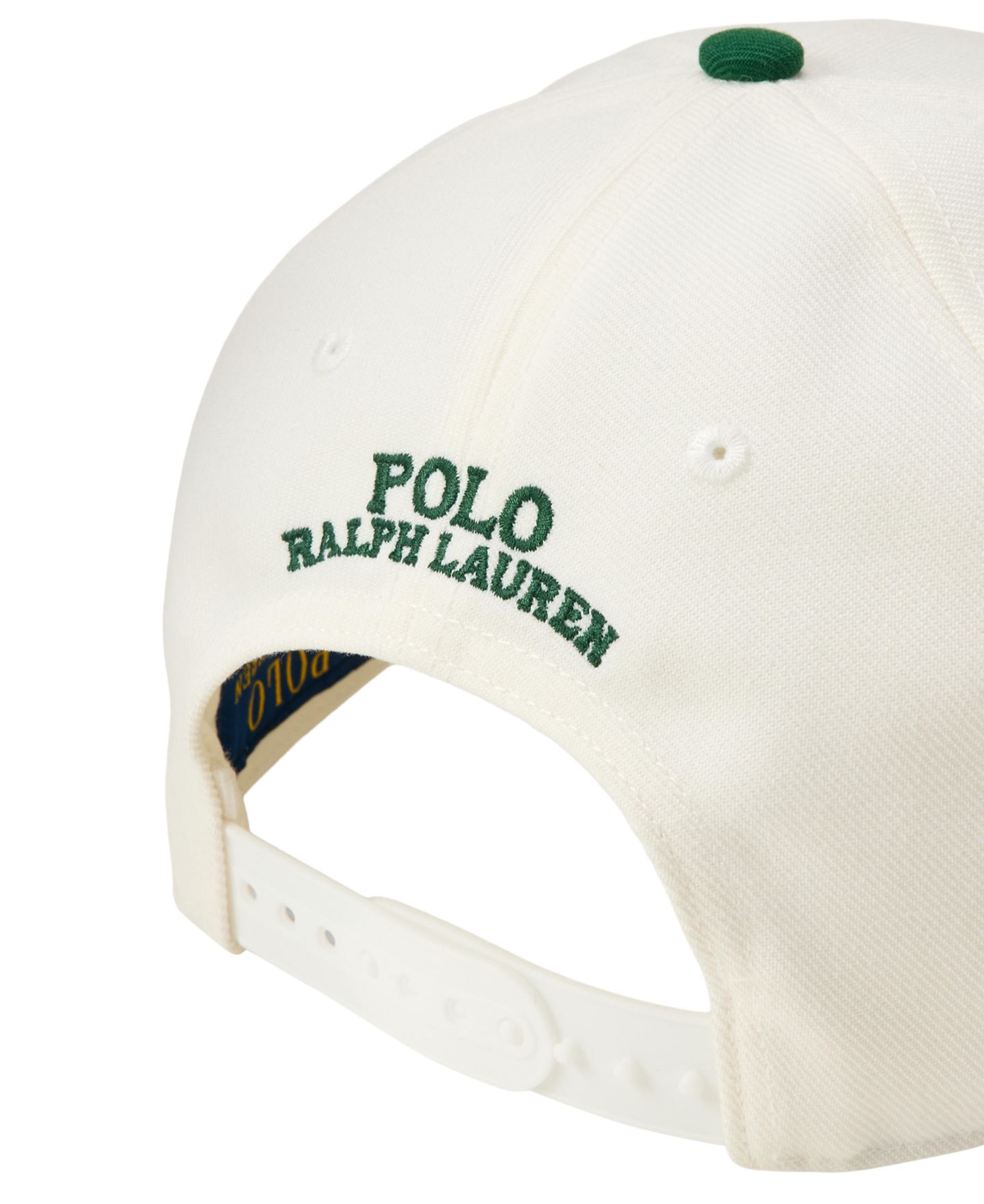 Мужская кепка Polo Ralph Lauren High Crown Embroidered, цвет: Белый / Тёмно-зелёный — фото 3