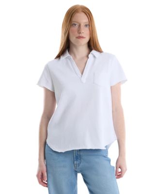 Women's Clothing Chest Pocket Polo Tee