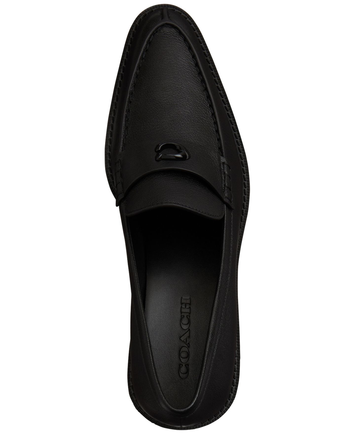 Женские туфли COACH Pointed Toe Slip-On, цвет: Чёрный кожаный — фото 4