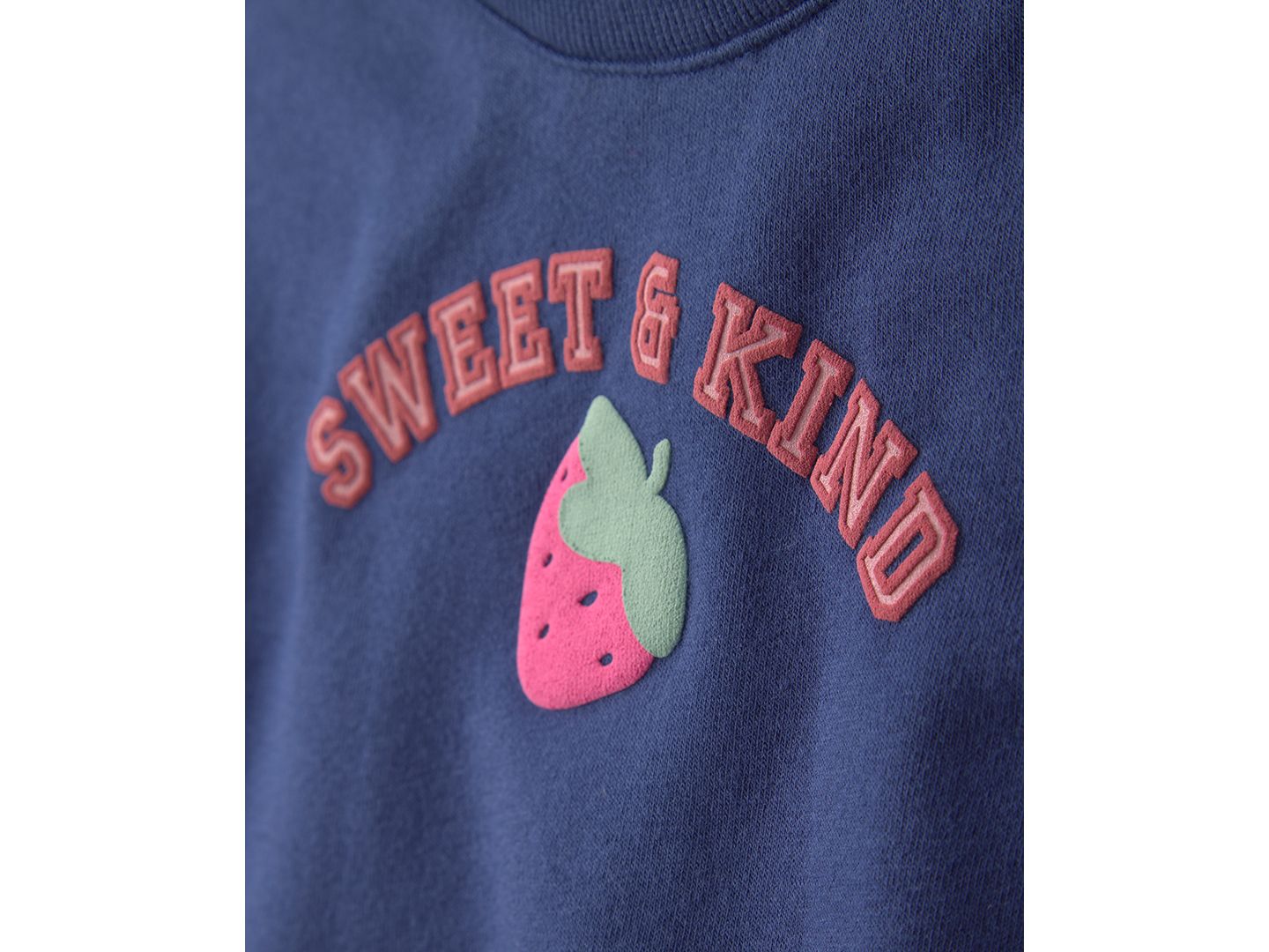 Детский комплект Carter's Sweet & Kind для девочки: свитшот с клубникой и брюки, цвет: Тёмно-синий — фото 4