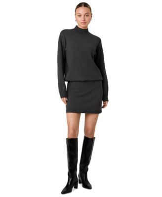 Women's Cosysoft Mock Neck Long-Sleeve Mini Dress