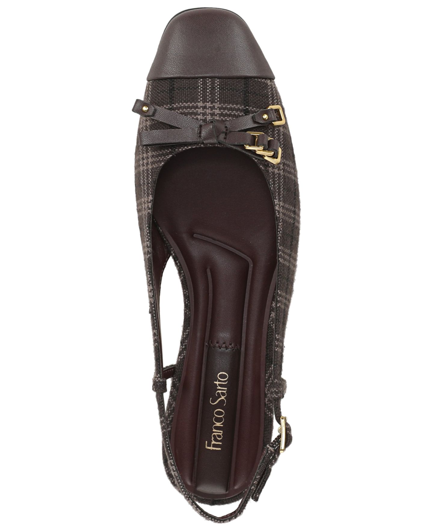 Женские балетки Franco Sarto Ethel Square Toe Ballet Flats, цвет: Коричневый — фото 4