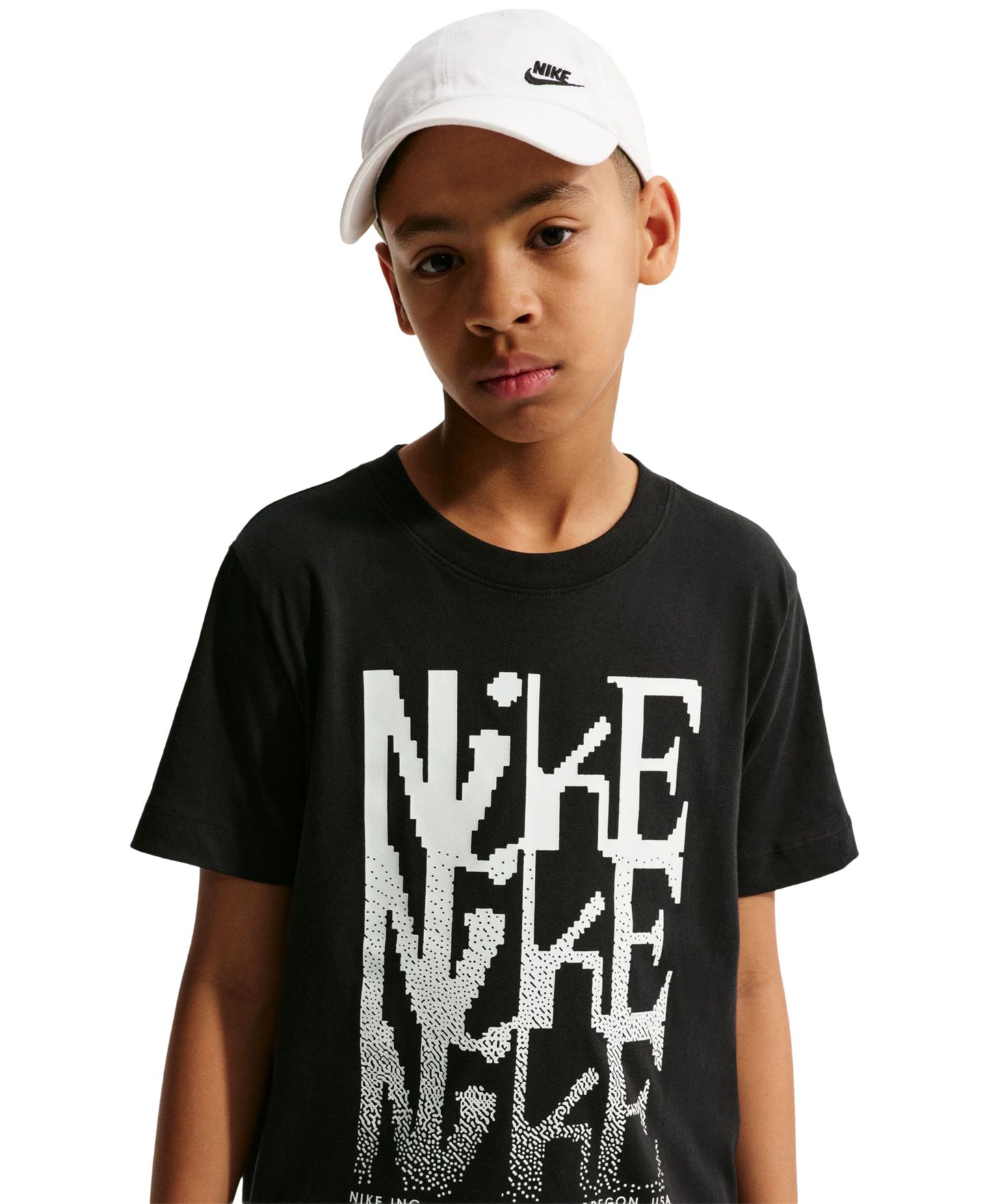 Детская футболка Nike Sportswear 8-20 Short-Sleeve T-Shirt, цвет: Чёрный — фото 3