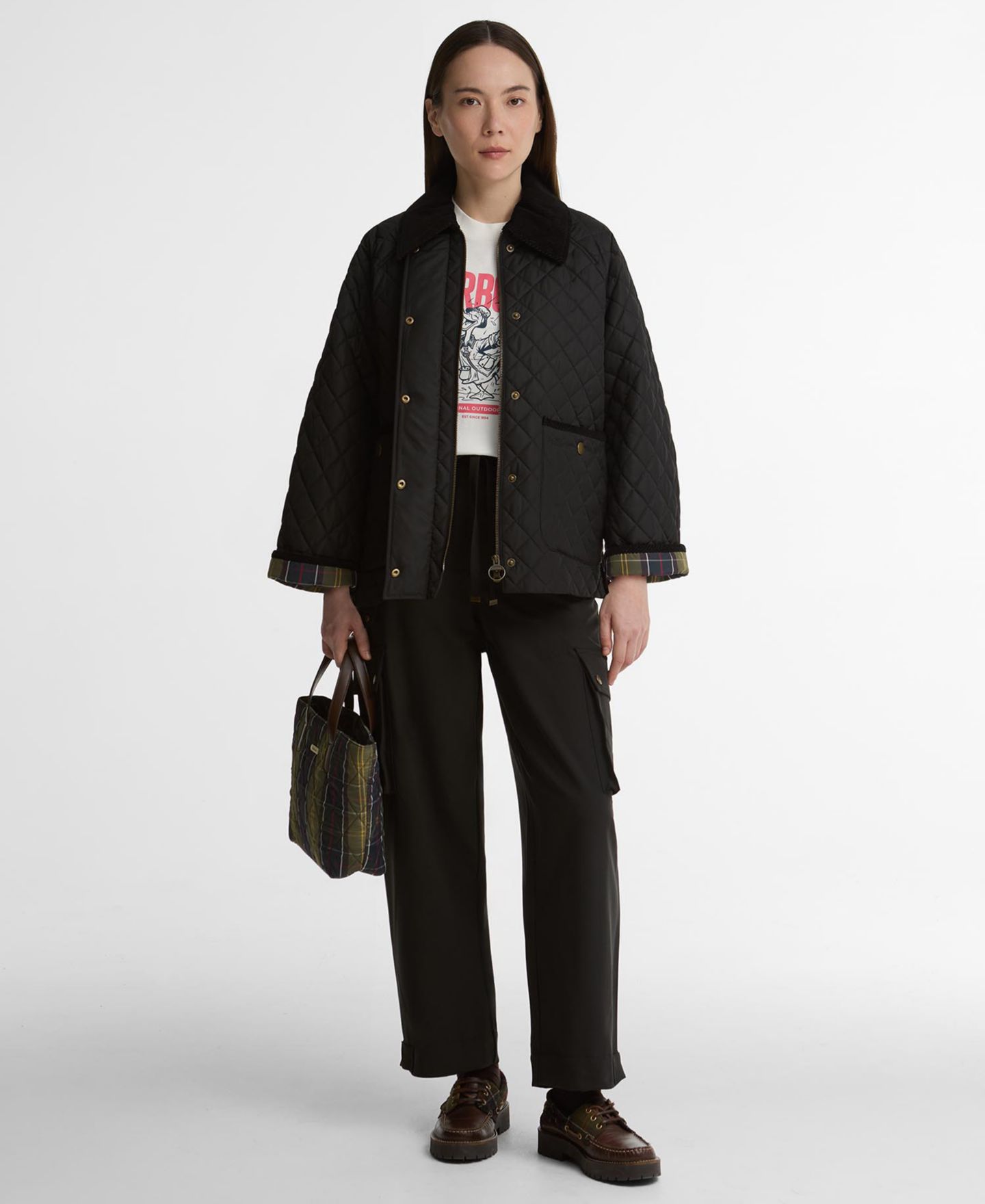 Женское пальто Barbour Ava Quilted Short Coat, Created for Macy's, цвет: Чёрный — фото 4