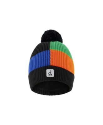 Toddler Boy 2Y-4Y Winter Knit Hat with Pompom Tiles