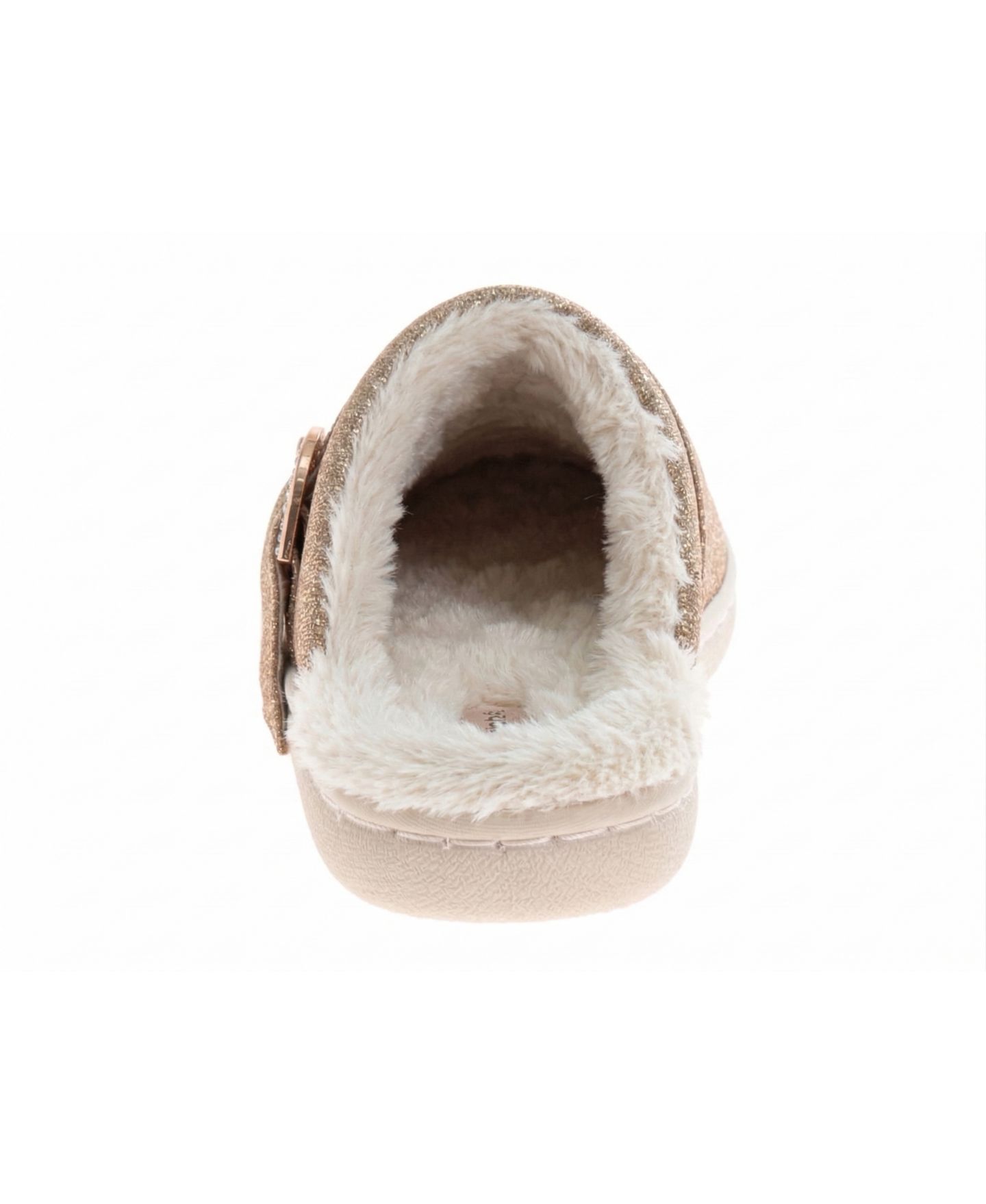 Женские тапочки Badgley Mischka Faux Fur Slide Slippers, цвет: Золотой — фото 3