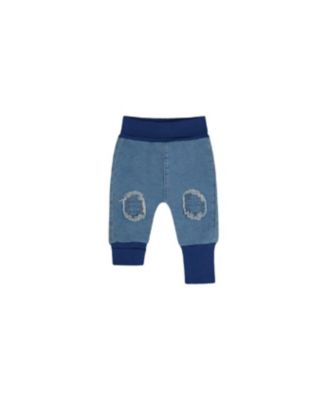 Baby Unisex (0-24)months French Terry Denim Evolutive Pants Denim