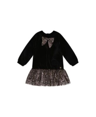 Toddler Girls (2T-5T) Bi-Material Raglan Sleeves Dress